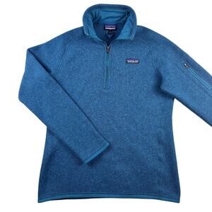 Patagonia Better Sweater 1/4-Zip Women's Large Blue Turquoise